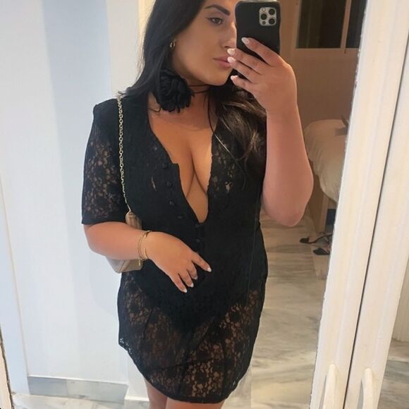 Vintage black lace dress - Picture 1 of 7
